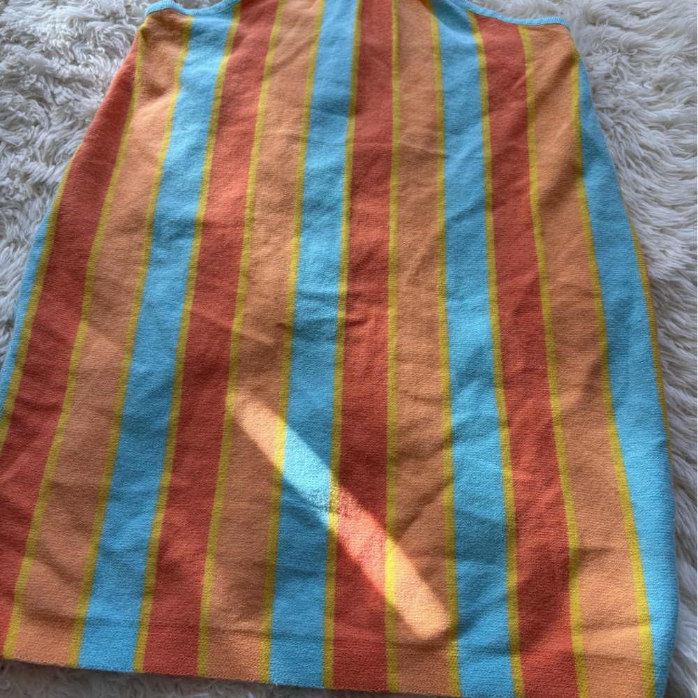 Princess Polly Orange and Blue Striped Dress - Picture 3 of 10